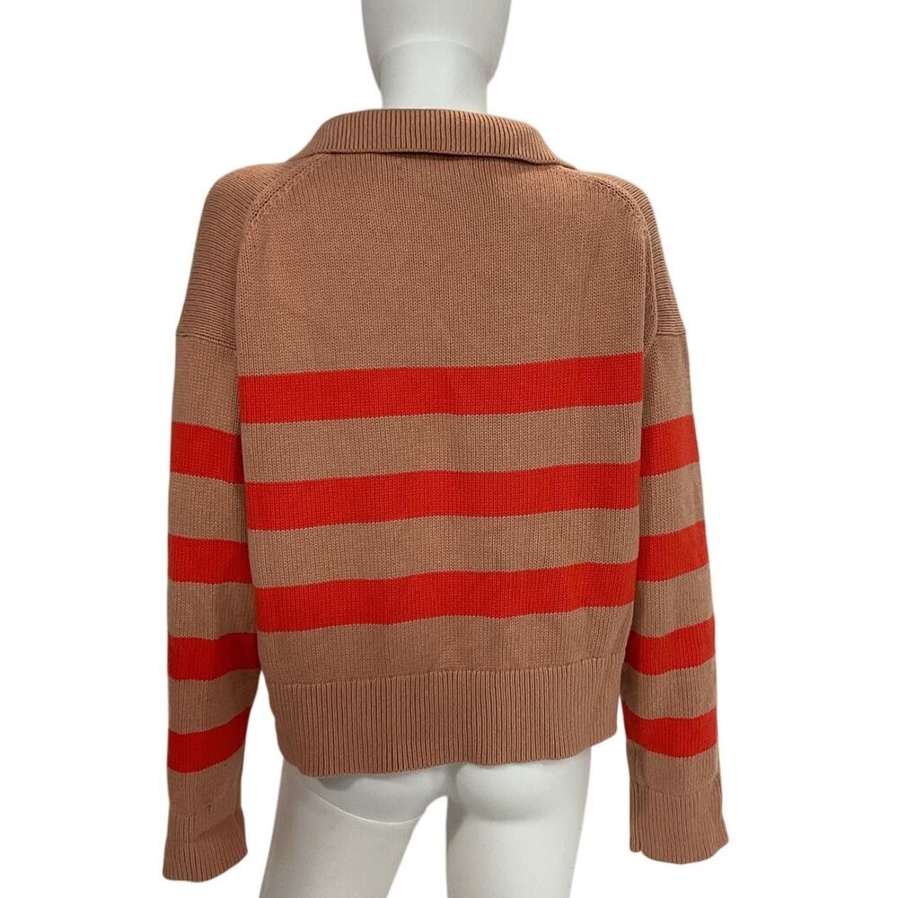 Velvet Striped Pink/Flame Lucie05 Sweater Size M - Picture 3 of 5